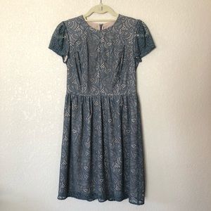 LOFT crew-neck lace dress